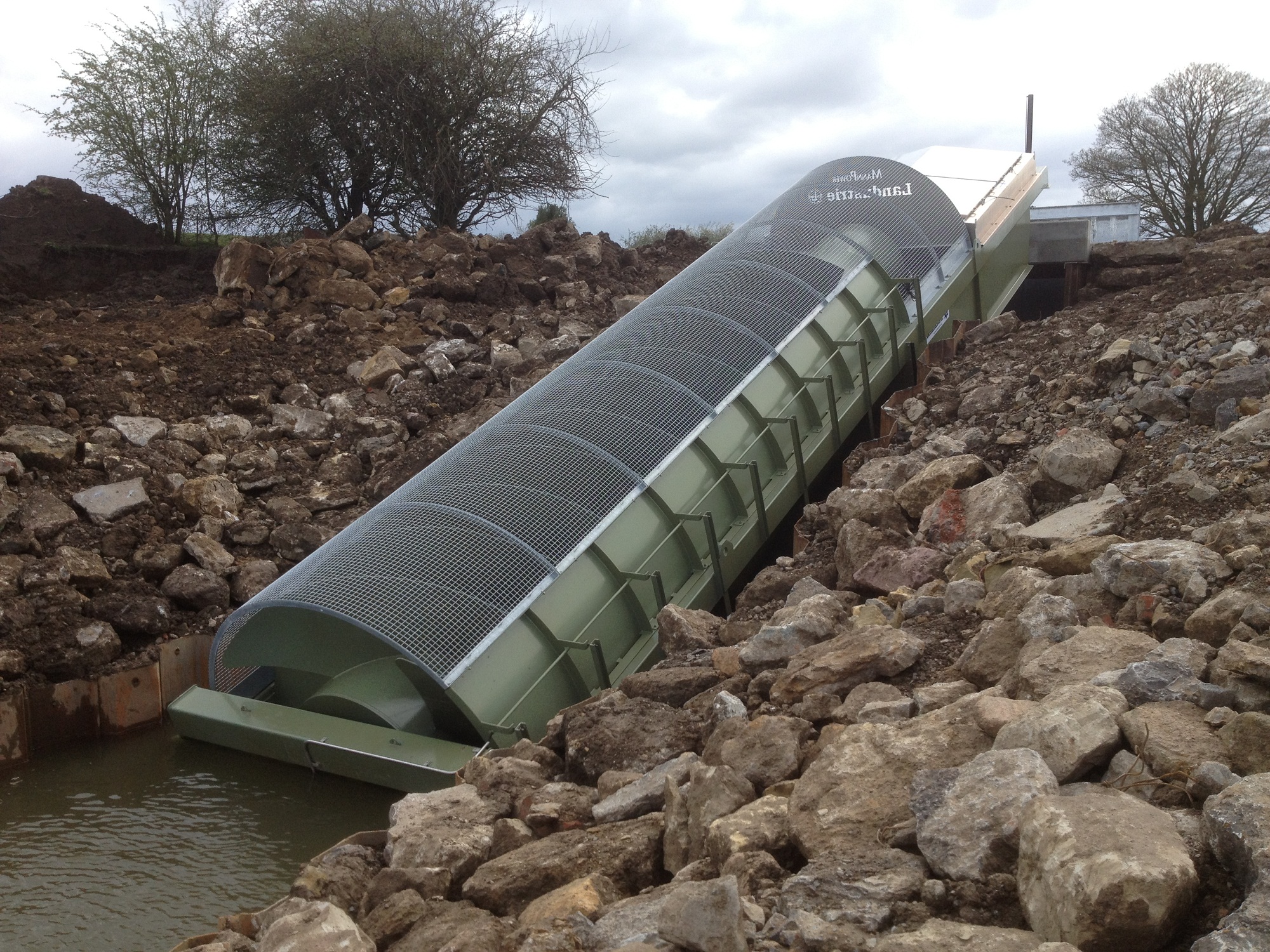 The installed Archimedean Screw