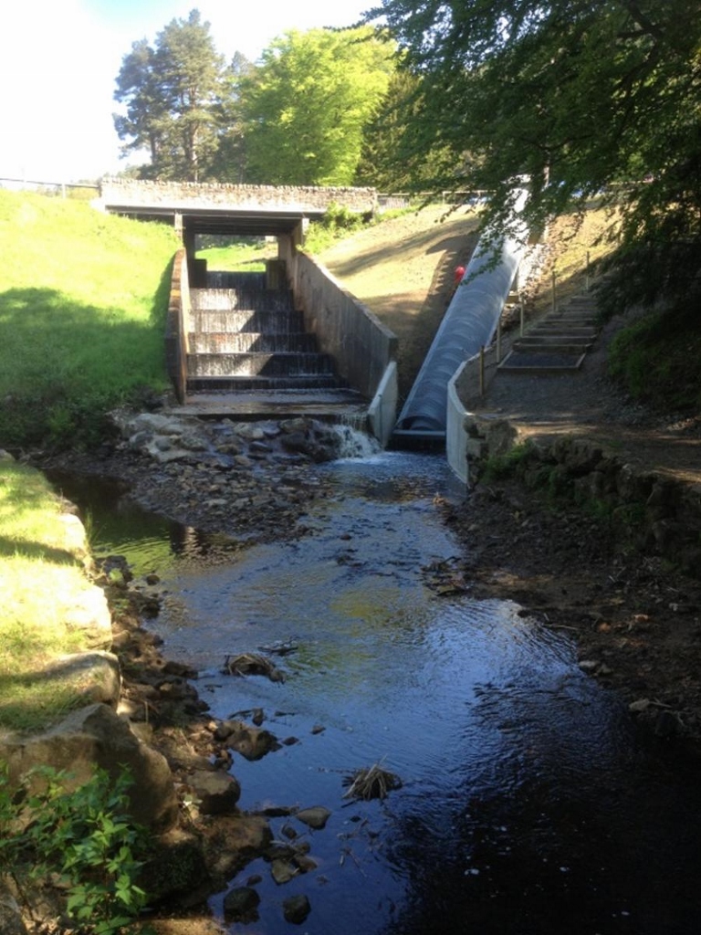 Archimedean Screw Hydropower turbine ready for commissioning