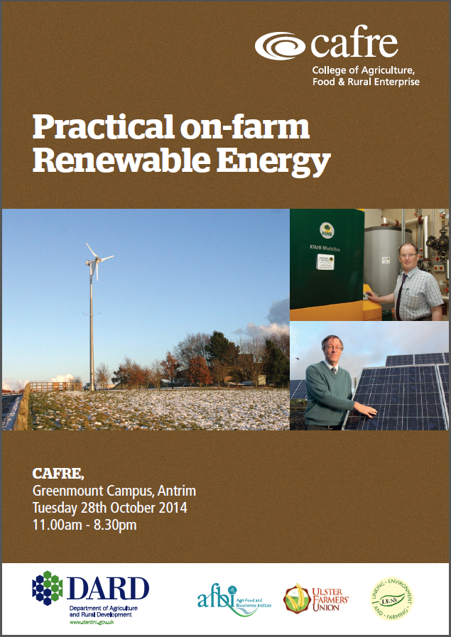 Practical On-farm Renewable Energy event at CAFRE’s Enniskillen Campus